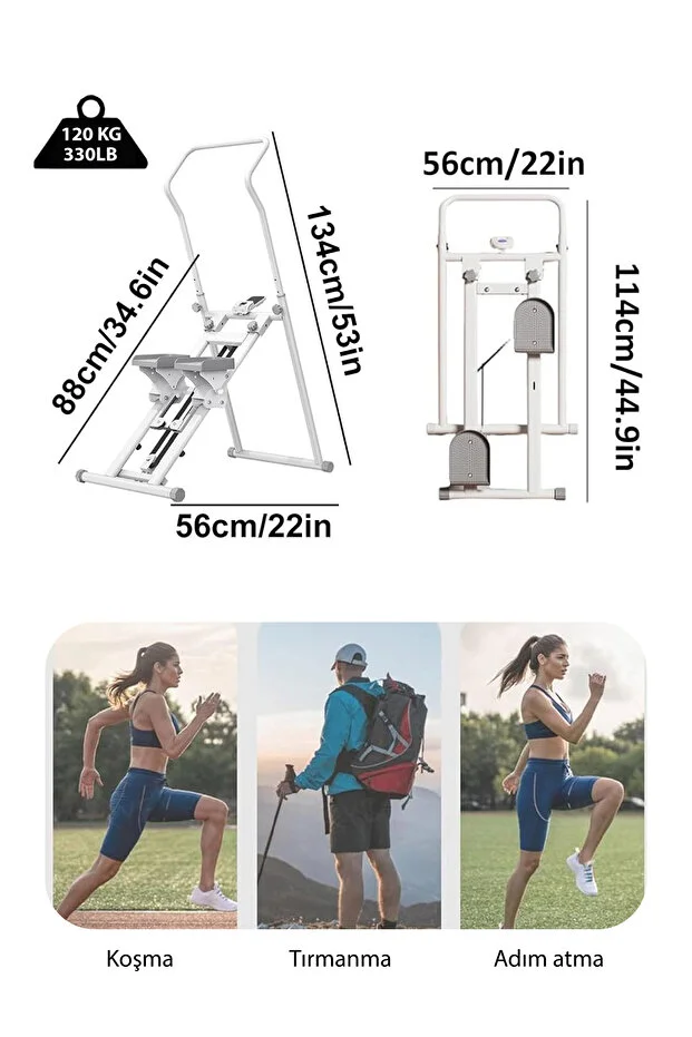 Katlanabilir Dikey Tırmanma Egzersiz Aleti - Merdiven Tırmanma Kondisyon Aleti